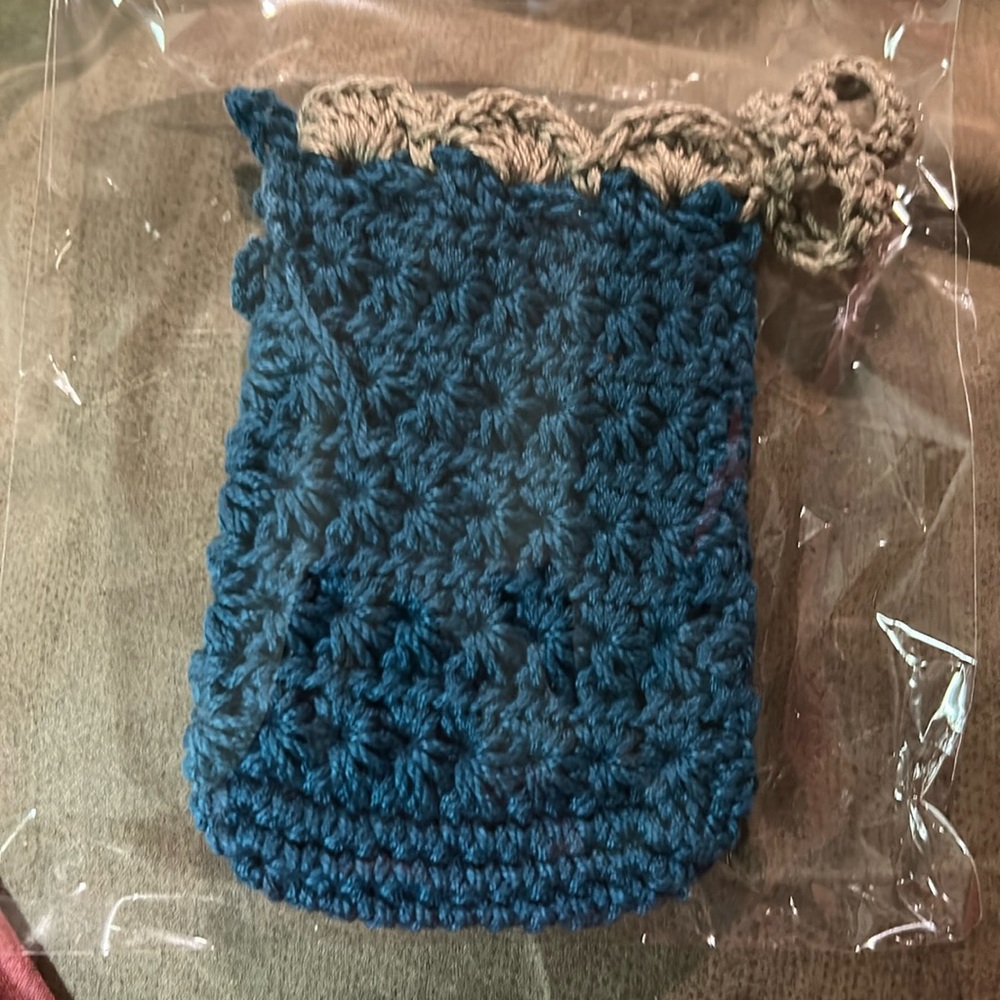 Hand Crafted Blue Green and Tan Soap Saver